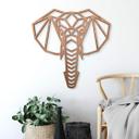 Arte en madera de caoba - Origami cabeza de elefante