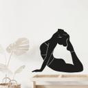 Wallsticker yoga king cobra silhuet monokrom