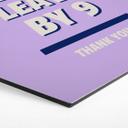 Hexagon Dibond Please leave by 9 - Fritsch