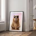 Poster Capybara cool avec lunettes de soleil