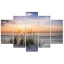 5 stykke lærredsprint, Sea Beach Sunset