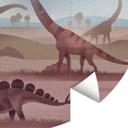 Tapet cirkel Braun - I dinosaurernes land - vliesetapet/selvklæbende non-woven tapet