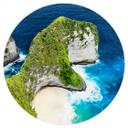 Vinilo decorativo Costa rocosa de Nusa Penida - Hugonnard - Redondo