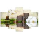 5 stykke lærredsprint Zen Spa Candle Orchid