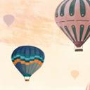 Fotomural Arriba los globos aerostáticos - Goed Blauw