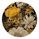 Cuadro de madera flor esplendor en ocre - Redondo - Jaszke