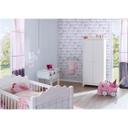 Sødt børnetapet med bjørnemønster i grå og pink Made in Germany Little Love
