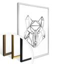 Plakat - Origami ulv - Sølveffekt