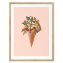 Póster Frida Floral Studio - Cucurucho de helado floral