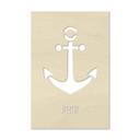 Décoration en bois - Ahoi avec ancre - Placage de peuplier