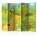 Screen room divider - En sti til et magisk slot , 5-delt - 225x172 cm
