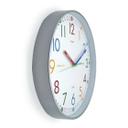 Analogt læringsur børneværelse vægur stille børneur til grundskolebørn metal look Ø30 cm