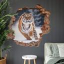 3D Wallsticker van Duijn - Sibirisk tiger i sneen