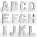 Lettres décoratives en béton - Lettres de l'alphabet (unitaire)