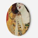 Rundt lærredsbillede - Smuk kvinde - G. Klimt
