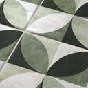 Azulejos Adhesivos Flor Abstracto - verde - lote de 12