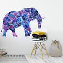 Wallsticker - Polygon Galaxe Elefant
