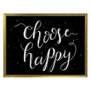 Póster Choose Happy - negativo negro