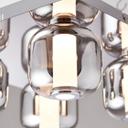 Deckenleuchte Martin, grau, 15 x 35 cm, Glas Innenleuchte