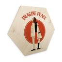 Sekskantet billede af træ Imagine Peace - To for fred og håb - Retrodrome