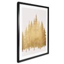 Póster Kubistika - Bosque de abetos dorados