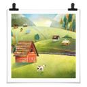 Plakat Farverig gård i bjergene - DigitalArtsi