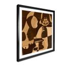 Póster Composición abstracta en cálidos tonos tierra - Al Dafai - Cuadrado