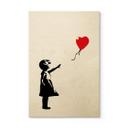 Træbillede Banksy - Girl with the red balloon