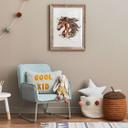Póster boho con cabeza de caballo y corona de flores | motivo de caballo para la habitación de los n