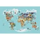 Fotomural marrón - Mapa del mundo