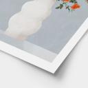 Póster de flores Delicado ramo sobre azul pastel - Goed Blauw