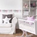 A.S. Création Lovely Kids Frise autocollante enfant - Rosé, Gris