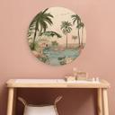 Cuadro de madera Kikki Belle - Flamingo Oasis - Redondo