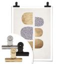 Plakat - Kubistika - Golden Geometrica