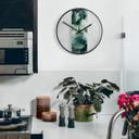 Horloge murale en verre - Urban Jungle - Calathea Orbifolia