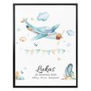 Poster Kvilis - Avion + Texte à personnaliser