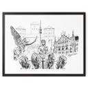 Póster Múnich - Blanco y negro - Love your City