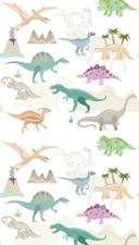 Papier peint chambre enfant crème multicolore - papier peint intissé art pour enfants Livingwalls - 
