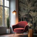 Fototapet palmer jungle udvidelig sort grøn 159x280 cm Ikke-vævet tapet  
