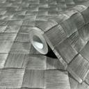 non-woven tapet i 3D vævet look lavet af træ antracit 3D look