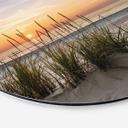 Vægcirkel Klitter ved solnedgang – print på aluminium (Alu-Dibond)