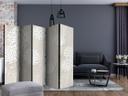 Screen room divider - Cremede postblomster, 3-delt