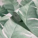 Blomstret tapet, non-woven hvid, grøn 