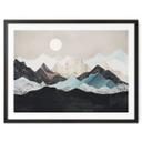 Póster Tranquilo paisaje de montaña al atardecer - SpaceFrog Designs