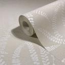 Papel pintado no tejido hojas, zarcillos naturaleza floral en beige