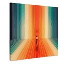Lienzo Mujer delante de un arco iris - Taudalpoi - Cuadrado