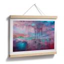 Póster Lluvia violeta sobre niebla azul - Schmucker