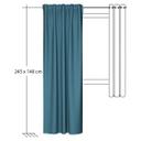 Homing Vorhang mit verdeckten Schlaufen RE-Allen petrol -  2.45 x 1.4 m