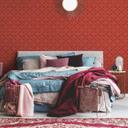 rødguld blankt tapet - geometrisk non-woven tapet