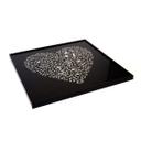 Wanddecoratie Muziek Hart - zilver glitter